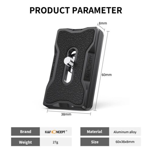 Placa Arca Swiss Universal (Galleta) K&F Concept | Quick Release para Trípode - Imagen 3