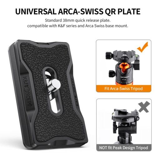 Placa Arca Swiss Universal (Galleta) K&F Concept | Quick Release para Trípode - Imagen 2