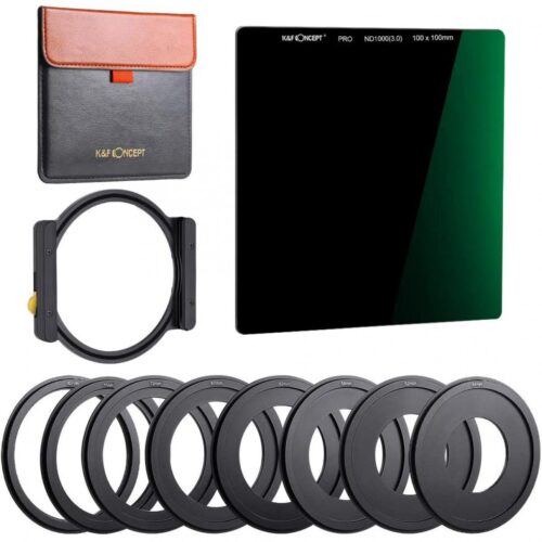 Kit Portafiltros 100-150mm K&F Concept + Filtro ND1000 Cuadrado