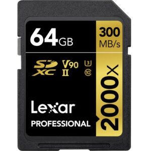Memoria Lexar Professional 2000x 64GB SDXC UHS-II V90 U3 Clase 10